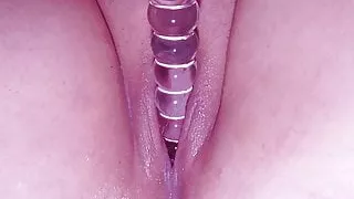 Creamy Redhead Pussy Squirting Orgasm Dildo Fuck