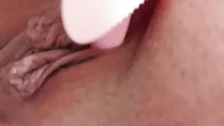 Fat pussy masturbating with vibrator