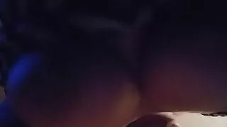 Sarah's enormous boobs swaying while she plays with herself