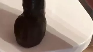 Married lady with Black Dildo