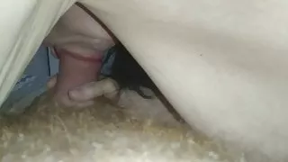 Mature saggy boobs sucking my cock
