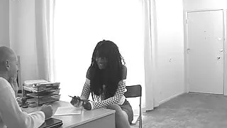 Nyomi Banxxx begs her producer to fuck her at casting