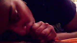 Black chick eatting the dick