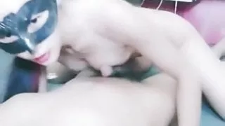 Chinese girl Live couple tits fuck 69eat pussy natural tits