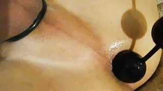Pulling out anal beads