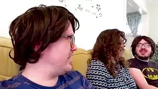 UK fat chick in reality porn convinced to have threesome