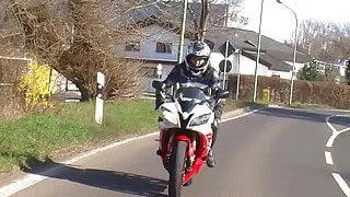 CLUBXFLAT-  biker babe towed after breakdown