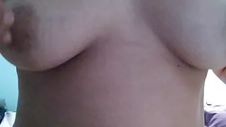 Playing with my big meaty nipples