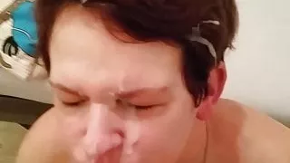cum in her face