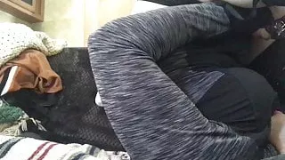 Plugged sissy vibrates cage till cum.