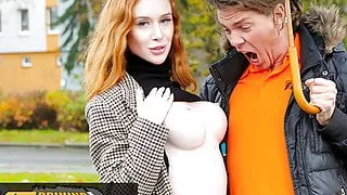 Fake Driving School Hot British Redhead Lenina Crowne