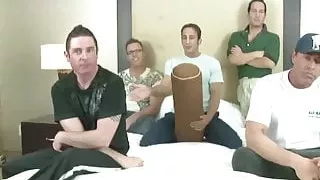 Wannabe Porn Director makes 5 Big Dick Guys fuck a Hot Girl