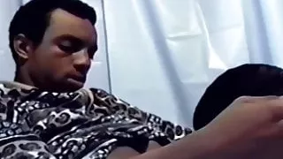 Black gay man loves to suck cock in classic video action