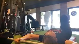 Natalie Alyn Lind working out at the gym 03