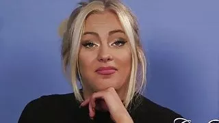 louisa takes a facial behind the scenes