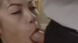 Asian blowjob saying YEA PLEASE