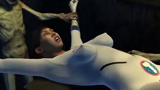 Alien fucks scientists woman