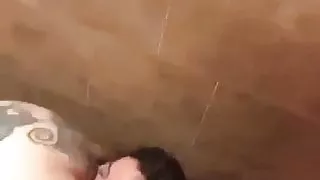 she enjoys eating her best friends ass in the bathroom