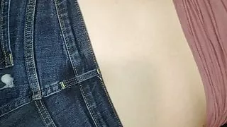 Sie ließ mich auf ihre Jeans sperma