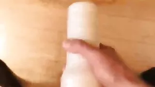 Cumming inside fleshlight dirty talk german