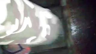 I walk in the winter in the snow in flip flops