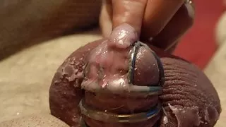 wax on a chastity cage