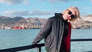 Babe Suck Cock Stranger and Cum in Mouth at the Lighthouse