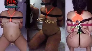 Latina slave tied and whipped