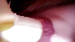 Nice girl suck Banana