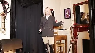 Riding Mistress  tests dressage whips and horse whips