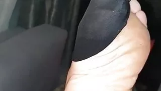 pantyhose foot fetish tease