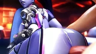 3D - GrandCupido - Widowmaker gets anal massage
