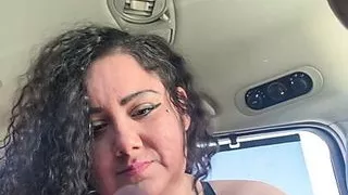 Slut fucked me on my break, in the back of her van in public