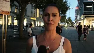 german casting for cuckold on street with couple in public