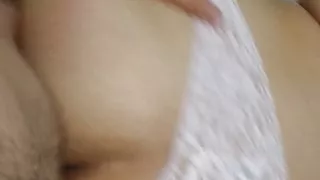 Wife fucked in her white lingerie