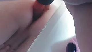 Husbands first try with dildo