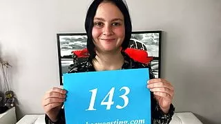 Chubby chick shows her hairy pussy