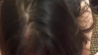 Latina MILF beauty Gabriella Vega gives head in blue bra