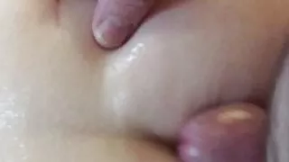 Wiggling  my ass on his cock