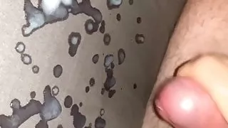 Wife handjob helping me to get me off to sleep, black nails