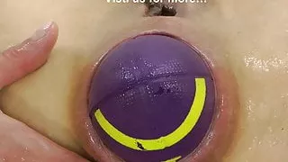 Hotkinkyjo anal and prolapse fun with balls