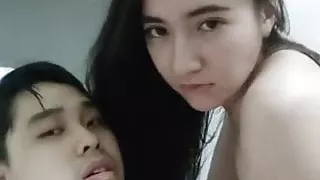 hot and horny indonesian girlfriend  woman on top