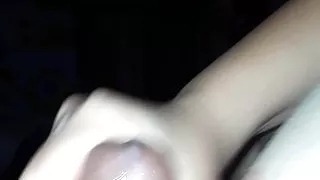 Wife handjob loves cum