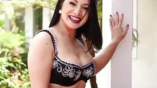 Sexy MILF gives wet interracial deepthroat blowjob