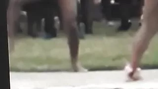 Thick Azz Black flexible thot twerk at pool Party