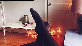 Asmr After Work Foot Tease With Stockings