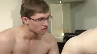Pale skinny twink fucked by his jock friend raw from behind