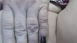 Ex plays with her pussy for me