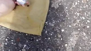 couple outdoor masturbating and sex