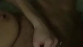 Naked woman in bathtub, selfie